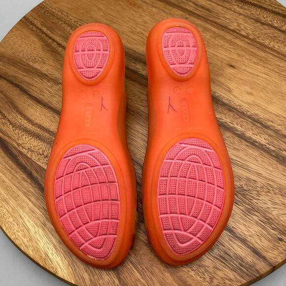 Crocs Isabella Jelly Flats Womens Size 9 Huarache Sandals Pink Casual Comfort - Picture 7 of 8